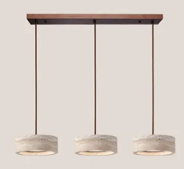 Minimalist Travertine Pendant Light for Dining Room