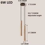 Slim Travertine Led Pendant Lamp Natural Stone Suspension Ceiling Hanging Light for Bedroom Bedside Dining Room Kitchen Island