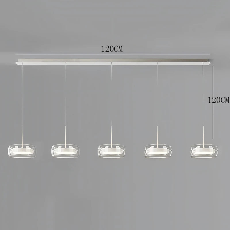 Lámpara Colgante Nórdica de Cristal para Comedor