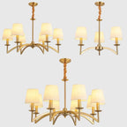 Gold Iron Candle Chandelier Pendant Light