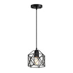 Industrial Iron Geometric Pendant Light for Dining