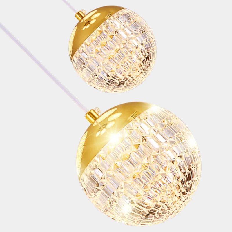 Lámpara Colgante Moderna de Cristal para Escalera