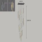 Minimalist Gold Hanging Pendant Light for Stairwell