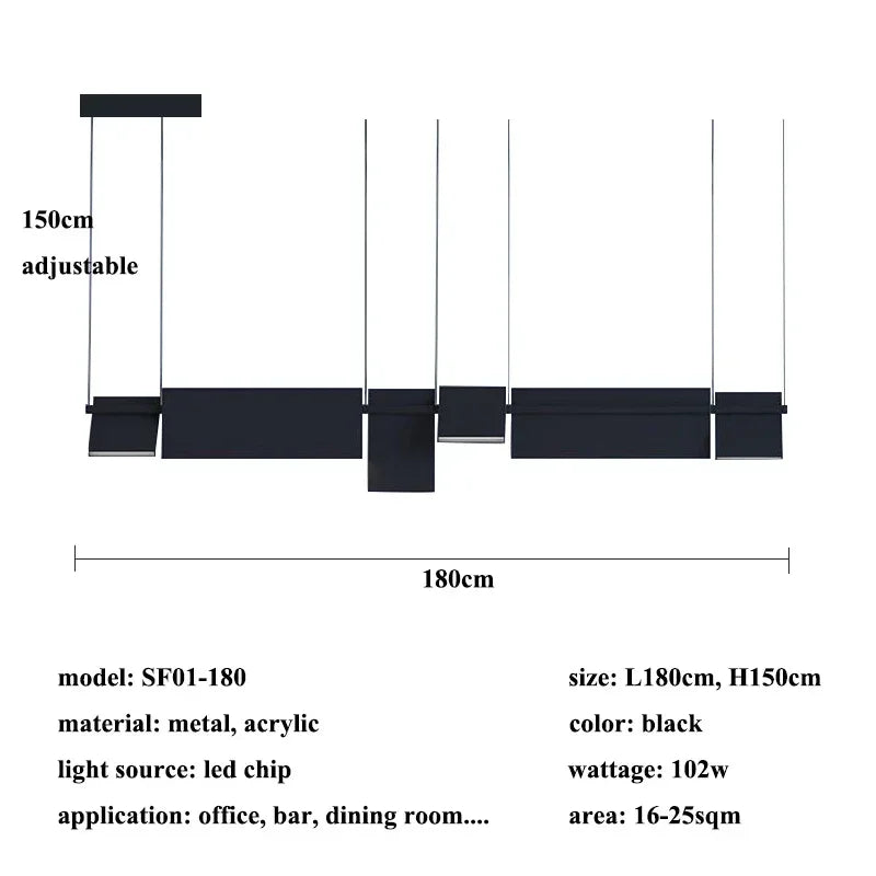 Nordic Iron Pendant Light with Acrylic Diffuser