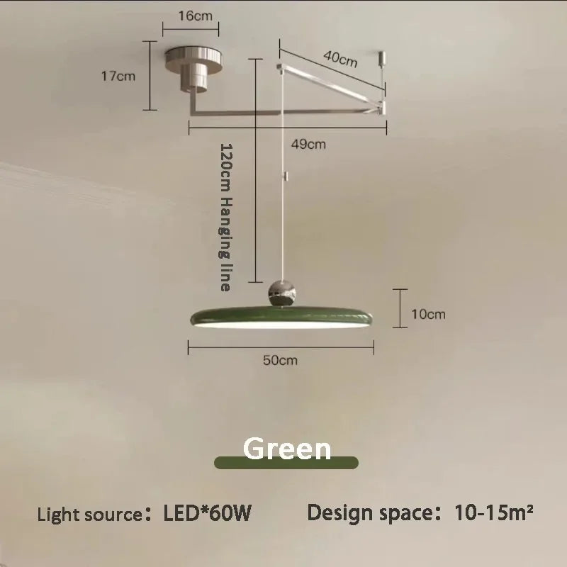 Nordic Folding Arm Pendant Light for Dining Room