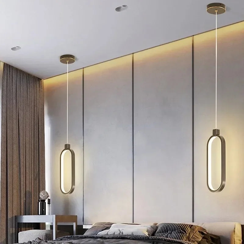 Minimalist Gold Pendant Light for Bedroom & Dining