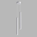 Lámpara colgante tubular de hierro minimalista para dormitorio