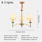 Gold Iron Candle Chandelier Pendant Light