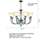 Retro Rustic Ceramic Chandelier Dining Room