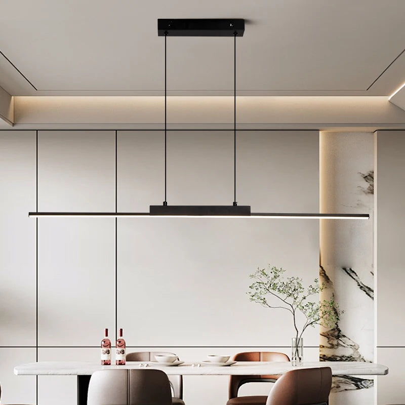 Minimalist Linear Pendant Light for Dining Room