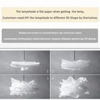 Lámpara colgante de papel nube de diseño nórdico