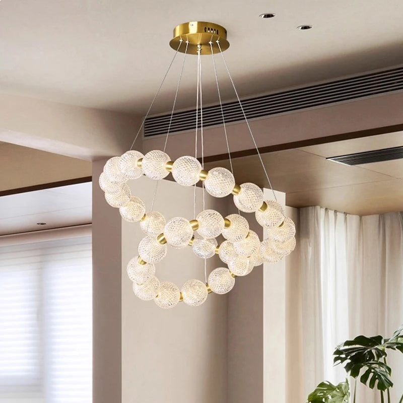 Modern Glass Globe Pendant Light for Dining Room