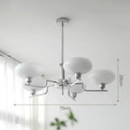 Lámpara Colgante de Bola de Cristal Estilo Retro, Candelabro de Hierro