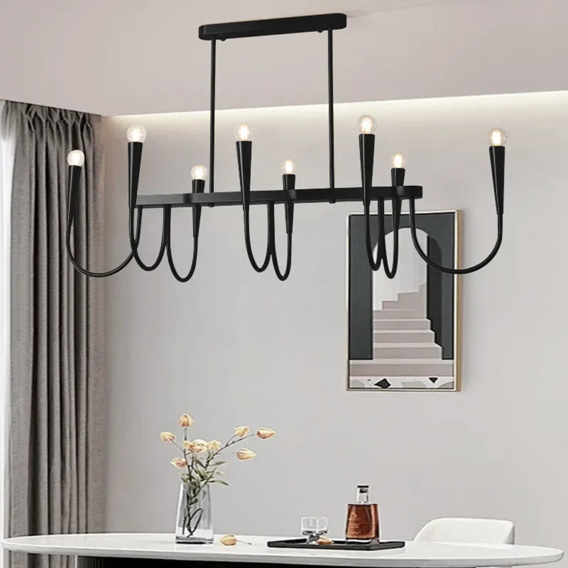 Iron Bronze Retro Dining Chandelier