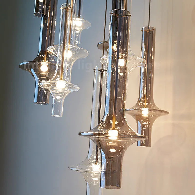 Nordic Glass Tube Pendant Light Minimalist Design