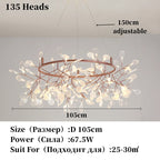 Modern Stainless Steel Ring Pendant Chandelier