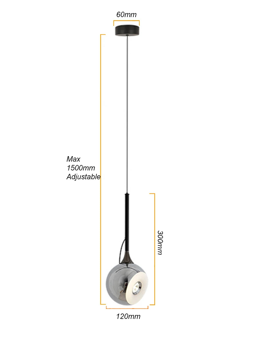 Nordic Ceramic Pendant Light Adjustable Hanging Lamp
