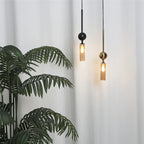 Nordic Light Luxury Pendant Lights Gold Black Iron Art Chandeliers LED Restaurant Bedroom Bedside Glass Decoration Hanging Lamp