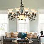 French Style Ceramic LED Chandelier - Classic Design