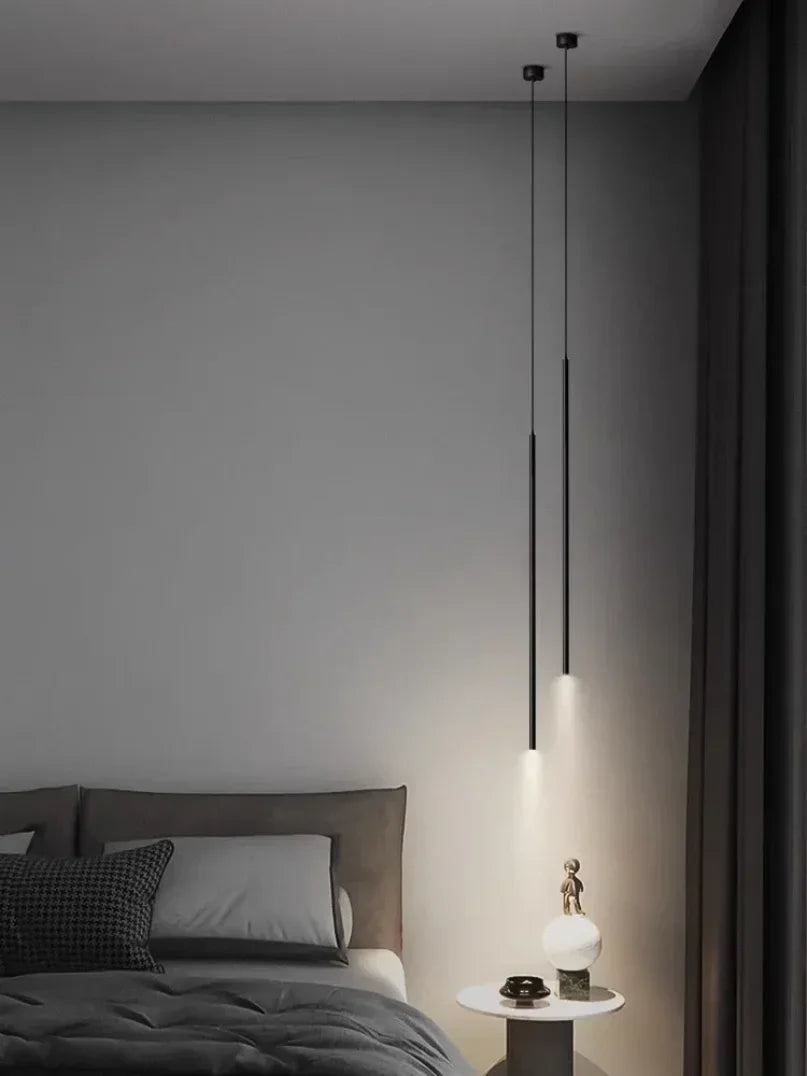 Minimalist Iron Pendant Light for Bedroom Bedside