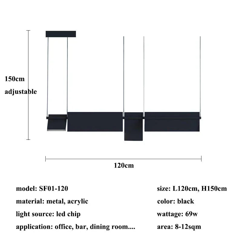 Nordic Iron Pendant Light with Acrylic Diffuser