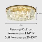 Modern Glass Chandelier LED Ceiling Light Black Gold