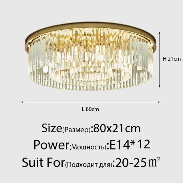 Modern Glass Chandelier LED Ceiling Light Black Gold