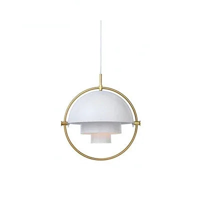 Danish Multi Shade Dome Pendant Light in Brass for Dining Room