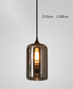 Nordic Smoke Glass Pendant Light for Dining Room