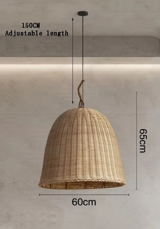 Wabi Sabi Bamboo Pendant Light for Zen Spaces