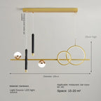 Minimalist Iron Pendant Light with Brass Accents