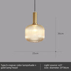 Nordic Glass Pendant Light with Copper Finish