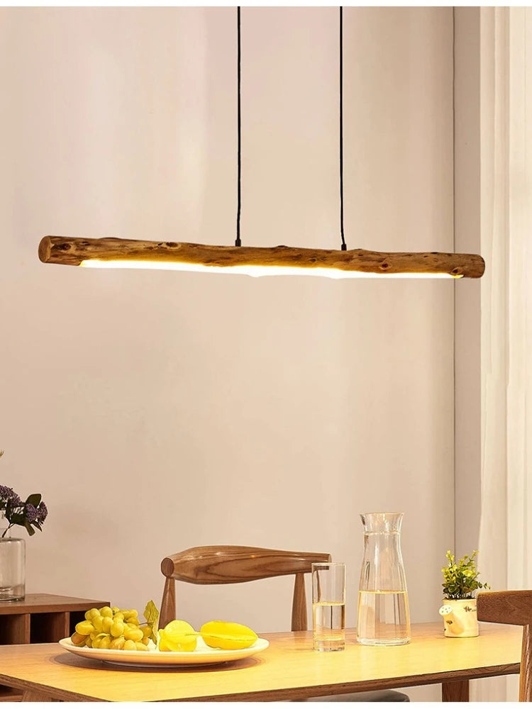 Nordic Wood Pendant Light - Minimalist Hanging Lamp