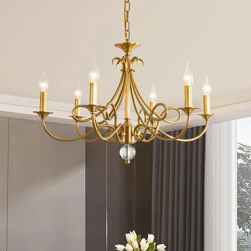 Lámpara Colgante de Cobre Estilo Nórdico Moderno