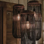 Wabi-sabi Rattan Hand-woven Pendant Light