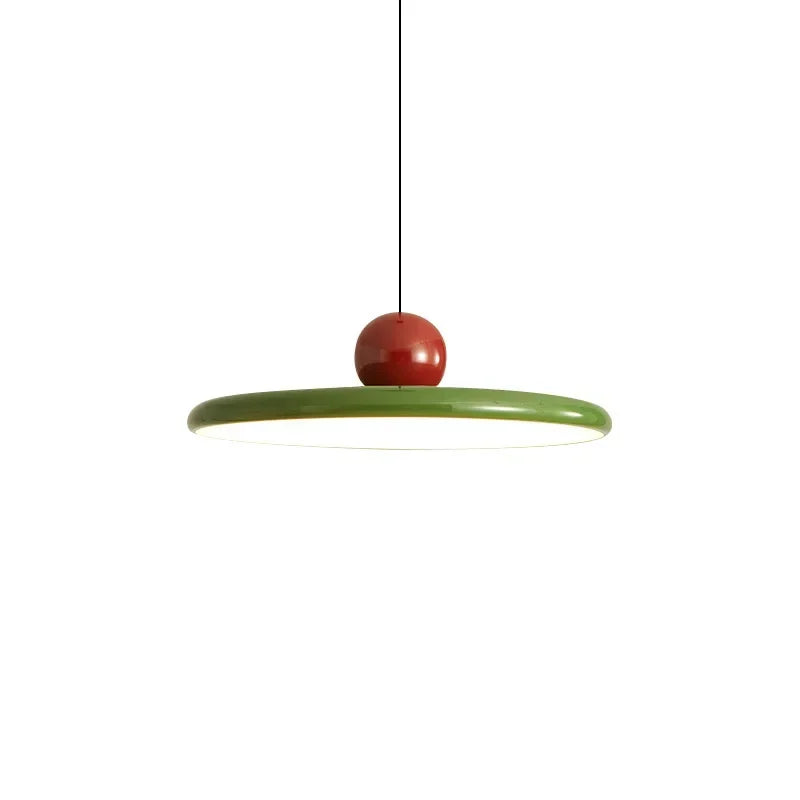Nordic Cream Style Flying Saucer Pendant Light Restaurant Living Room Bedroom Bedside Lamp Home Interior Decorative Lamp 20/30cm