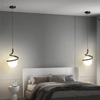 Lámpara colgante minimalista de hierro para dormitorio y sala de estar