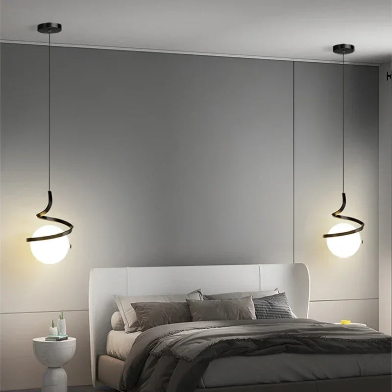 Minimalist Iron Pendant Light for Bedroom & Living Room