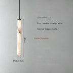 Minimalist Copper Marble Pendant Light for Bedroom