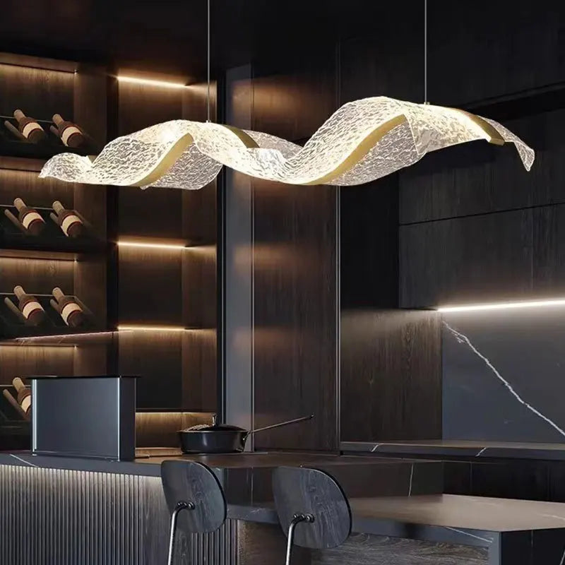 Nordic Wave LED Pendant Light for Dining Room