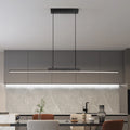 Lámpara colgante lineal de hierro minimalista para comedor