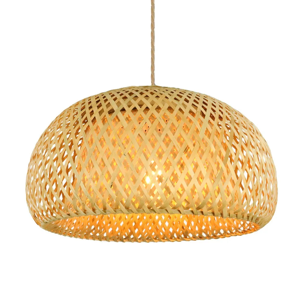 Bohemian Rattan Woven Pendant Light 26cm