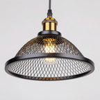 Industrial Black Iron Mesh Pendant Light for Dining