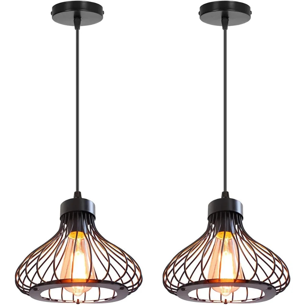 Industrial Iron Pendant Light for Kitchen & Dining