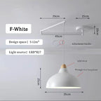 Nordic Iron Swing Arm Pendant Light for Dining Room