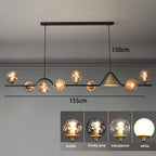 Nordic Iron Glass Pendant Light for Dining Room