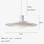 Minimalist Iron Pendant Light with Chrome Accent