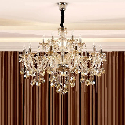 Crystal Chandelier 18 Arms Glass Modern Ceiling Light