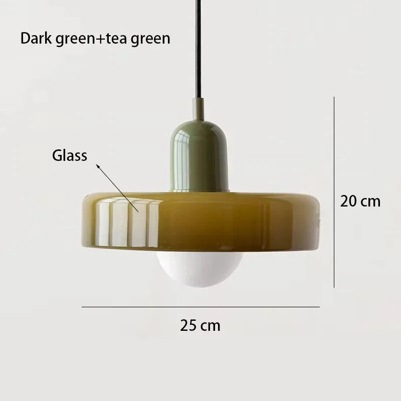 Nordic Retro Glass Pendant Light for Dining Room