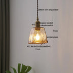 Nordic Glass Pendant Light with Copper Fixture